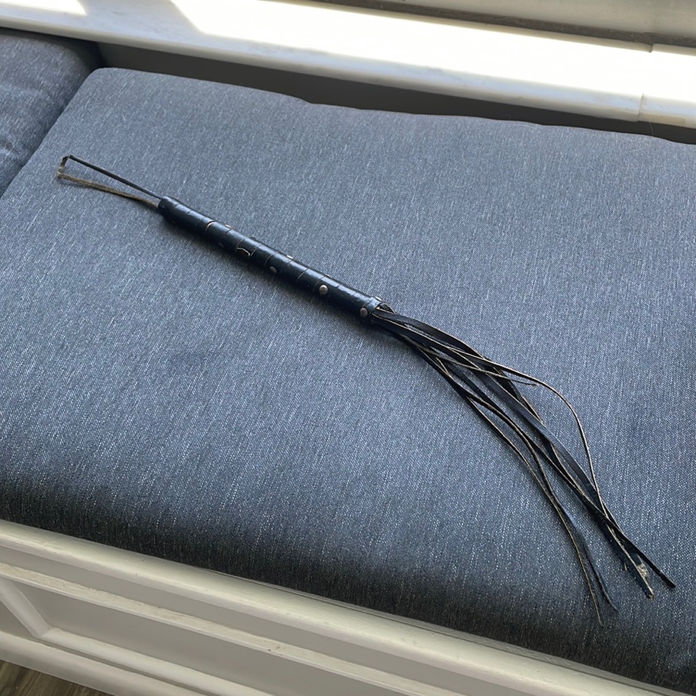Real leather whip